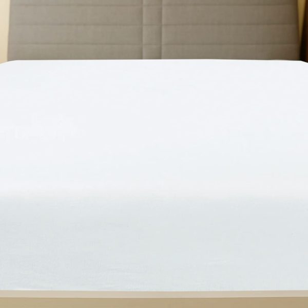 Lençol ajustável 100x200 cm algodão jersey branco - Image 3