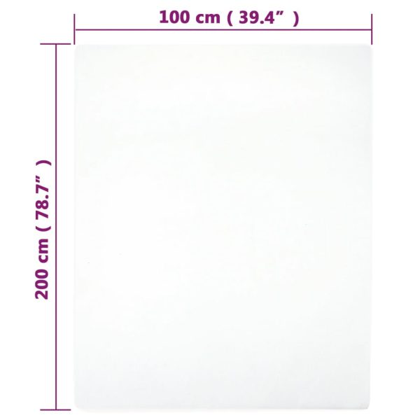 Lençol ajustável 100x200 cm algodão jersey branco - Image 4