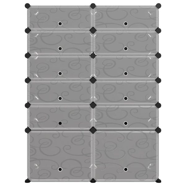 Sapateira 94x37x125 cm PP preto - Image 2