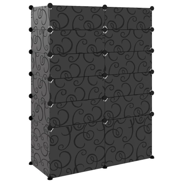 Sapateira 94x37x125 cm PP preto - Image 4