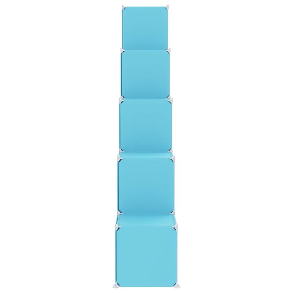 Armário de arrumação c/ cubos para crianças c/ 15 cubos PP azul - Image 3