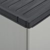 Armário de resíduos para jardim 68x40x85 cm PP cinzento e preto - Image 9