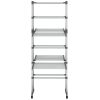 Estendal com 3 prateleiras/rodas 60x70x129 cm prateado - Image 2