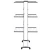 Estendal com 3 prateleiras/rodas 60x70x129 cm prateado - Image 3