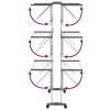 Estendal com 3 prateleiras/rodas 60x70x129 cm prateado - Image 4