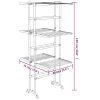 Estendal com 3 prateleiras/rodas 60x70x129 cm prateado - Image 7