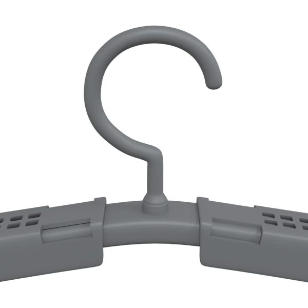 Cabides extensíveis 10 pcs cinzento - Image 5