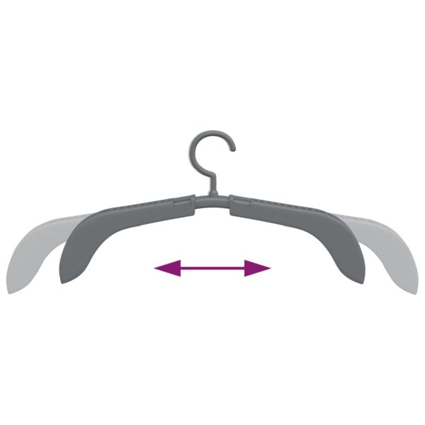 Cabides extensíveis 10 pcs cinzento - Image 6