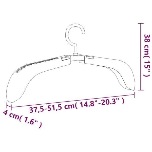 Cabides extensíveis 10 pcs cinzento - Image 7