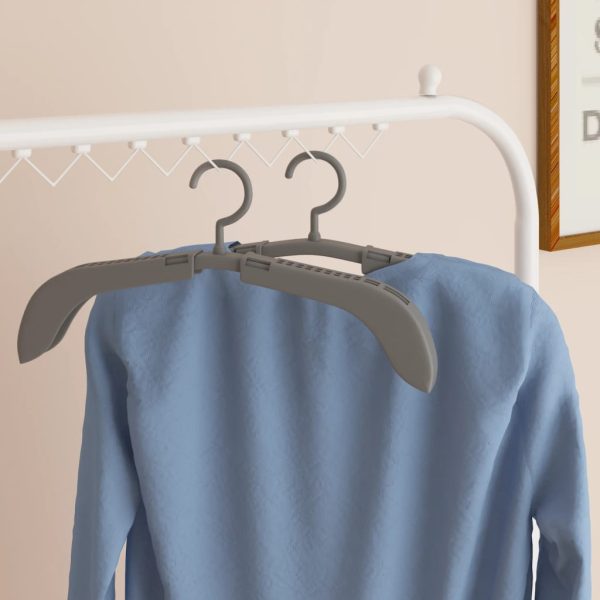 Cabides extensíveis 10 pcs cinzento