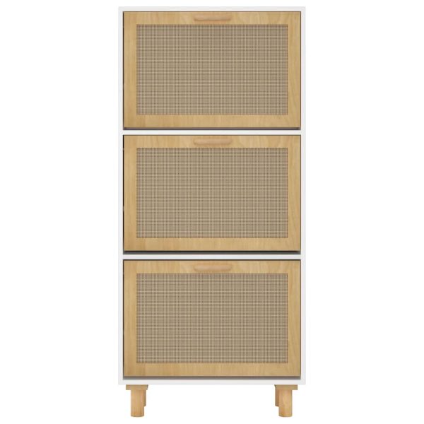 Sapateira 52x25x115 cm derivados de madeira/vime natural branco - Image 4