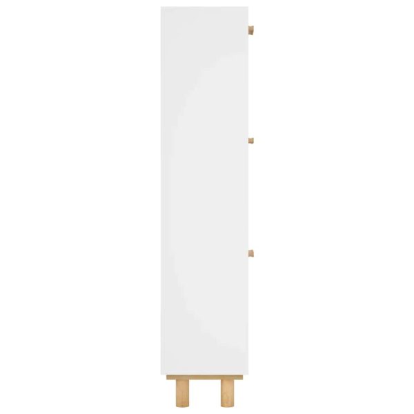 Sapateira 52x25x115 cm derivados de madeira/vime natural branco - Image 5