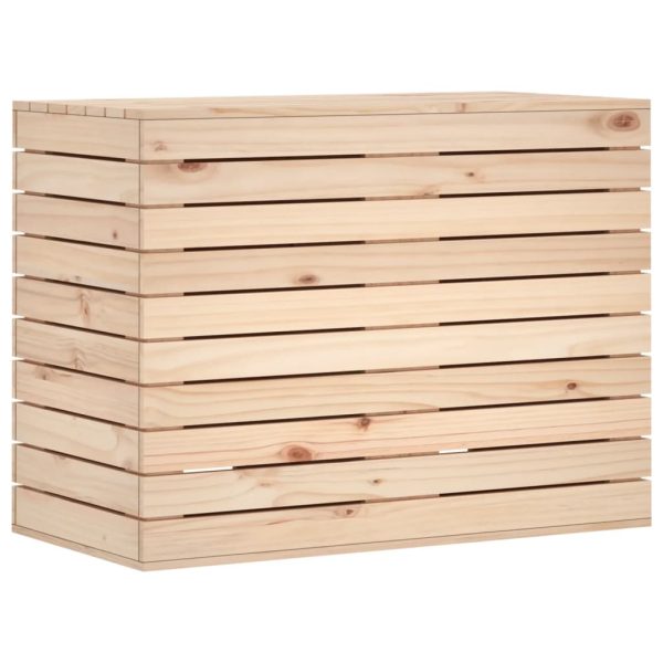 Cesto de roupa suja 88,5x44x66 cm madeira de pinho maciça - Image 6