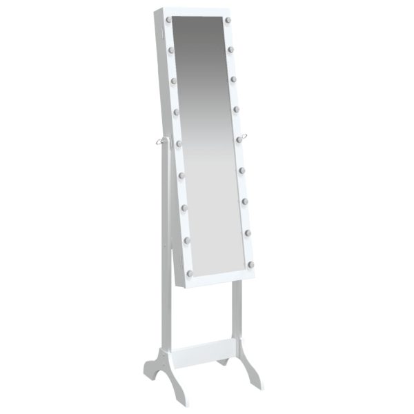 Espelho de pé com luzes LED 34x37x146 cm branco - Image 7