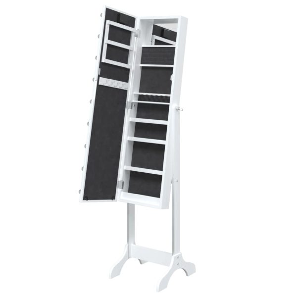 Espelho de pé com luzes LED 34x37x146 cm branco - Image 8