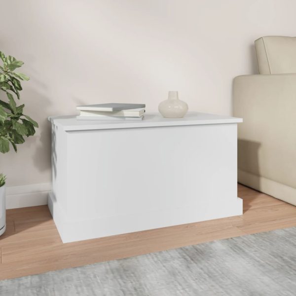 Caixa de arrumação 70x40x38 cm derivados de madeira branco - Image 2