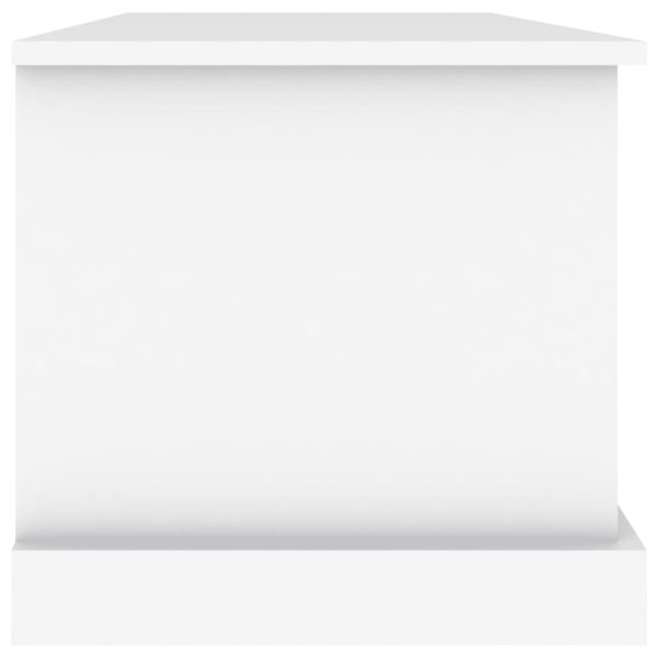 Caixa de arrumação 70x40x38 cm derivados de madeira branco - Image 6