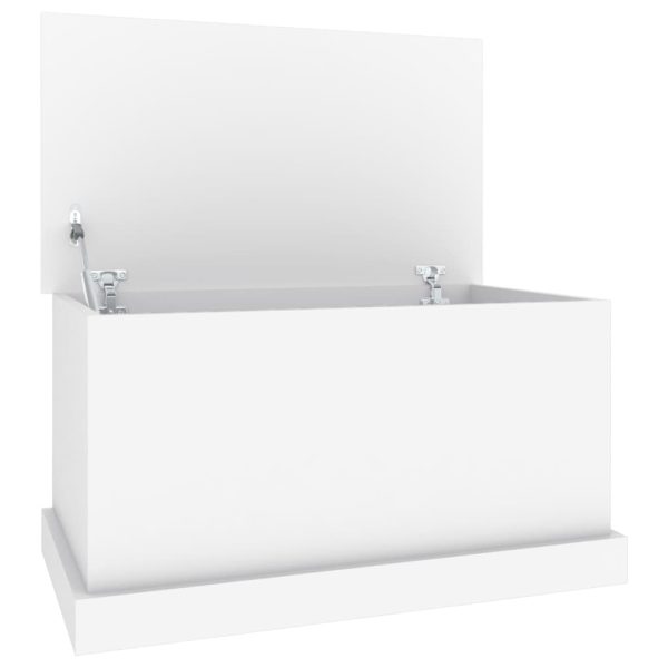 Caixa de arrumação 70x40x38 cm derivados de madeira branco - Image 7