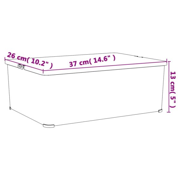 Caixas de arrumação empilháveis 6 pcs 10 L plástico - Image 4