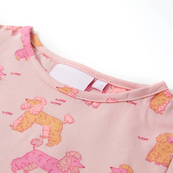 Pijama de manga curta para criança rosa-claro 92 - Image 4