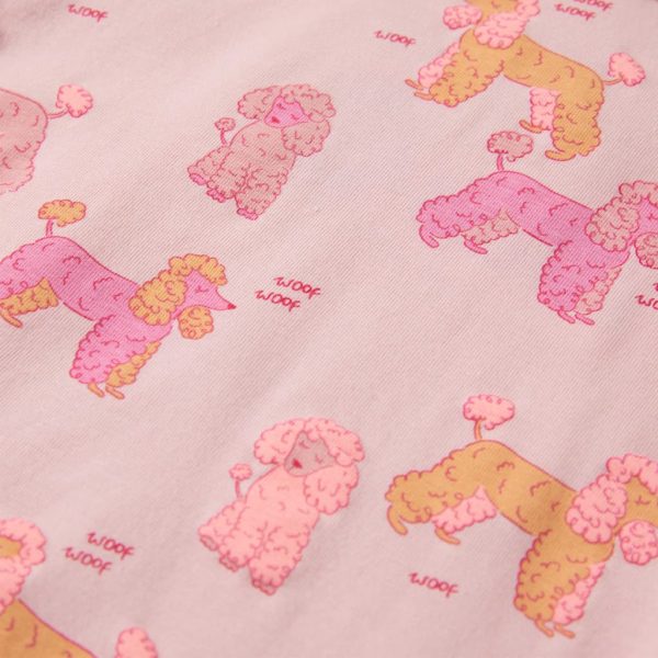 Pijama de manga curta para criança rosa-claro 92 - Image 5
