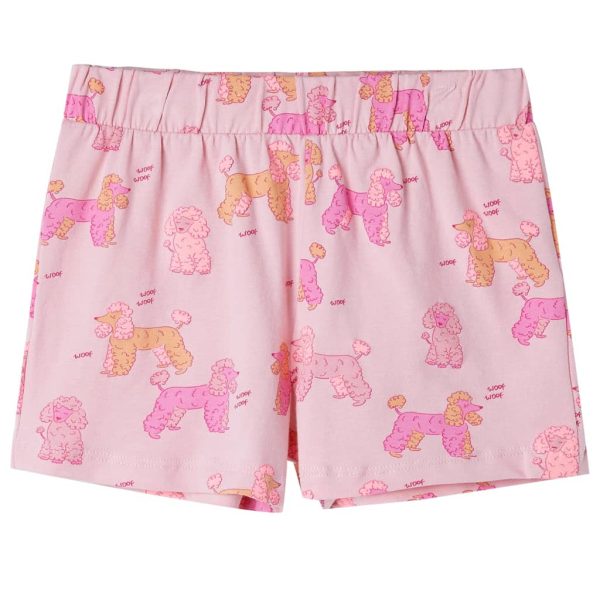 Pijama de manga curta para criança rosa-claro 104 - Image 9