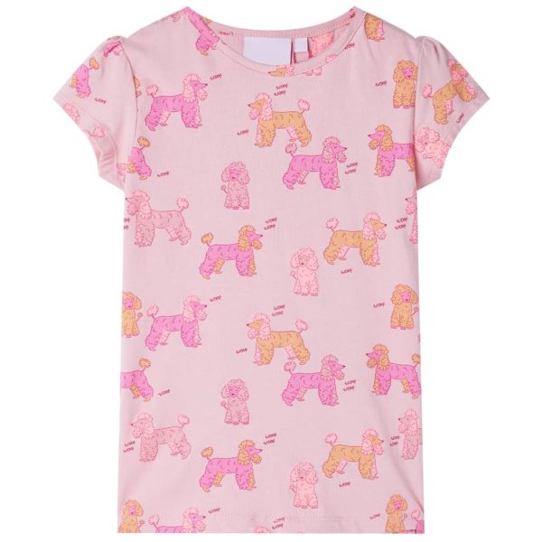 Pijama de manga curta para criança rosa-claro 116 - Image 2