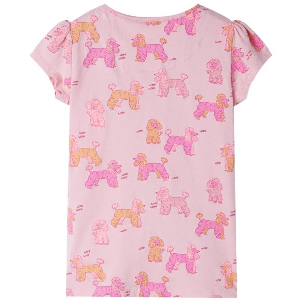 Pijama de manga curta para criança rosa-claro 128 - Image 3