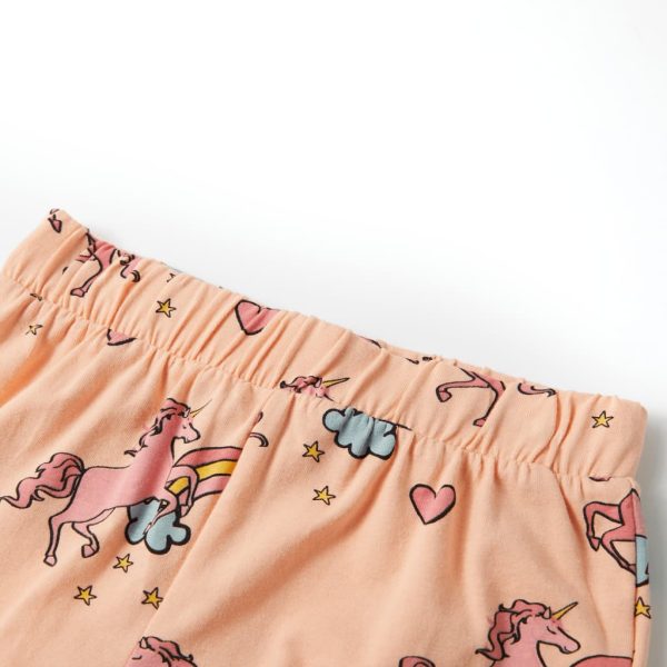 Pijama de manga curta para criança laranja-claro 92 - Image 11