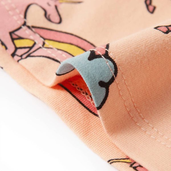 Pijama de manga curta para criança laranja-claro 92 - Image 7