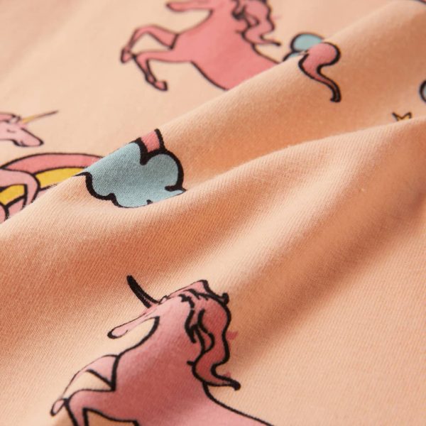 Pijama de manga curta para criança laranja-claro 92 - Image 8