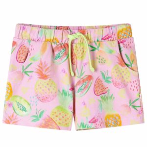 Calções de criança com cordão rosa suave 92