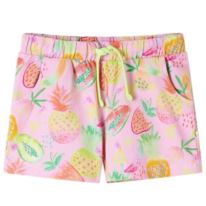 Calções de criança com cordão rosa suave 104