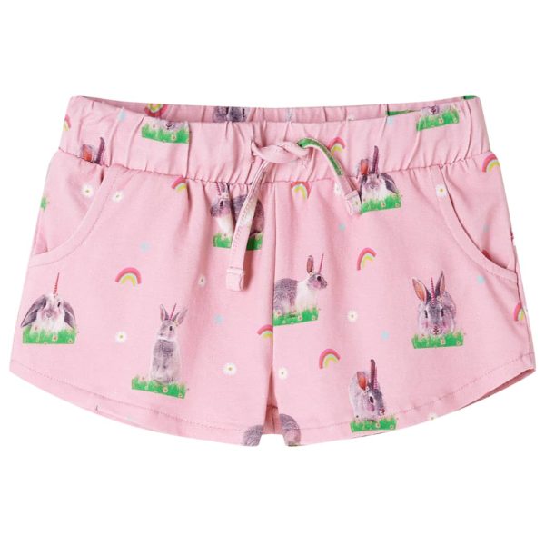 Calções para criança com cordão rosa-claro 92