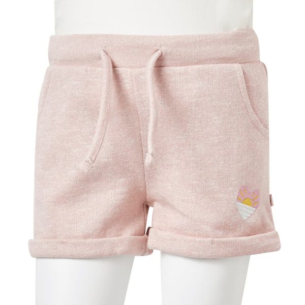 Calções de criança com cordão rosa-claro misto 116 - Image 8