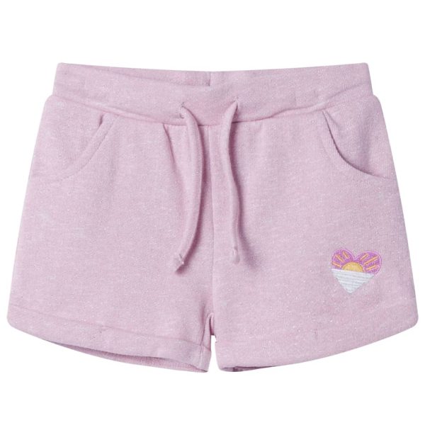 Calções de criança com cordão lilás misto 104