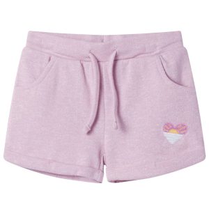 Calções de criança com cordão lilás misto 116