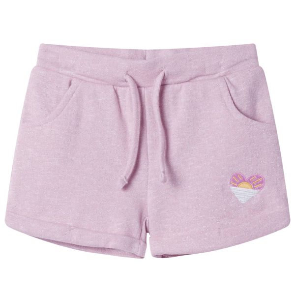 Calções de criança com cordão lilás misto 116