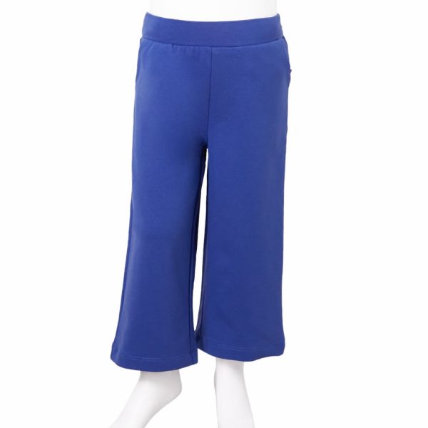Calças de criança com pernas largas azul-cobalto 92 - Image 8