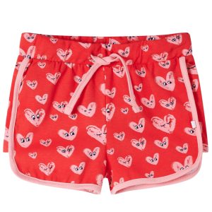 Calções de criança com cordão vermelho 92