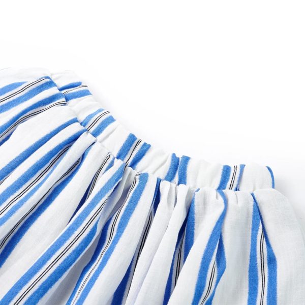 Saia de criança azul-cobalto e branco 92 - Image 3