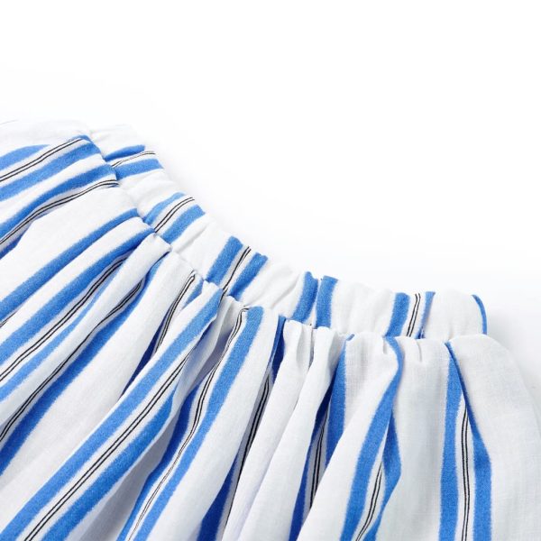 Saia de criança azul-cobalto e branco 104 - Image 3