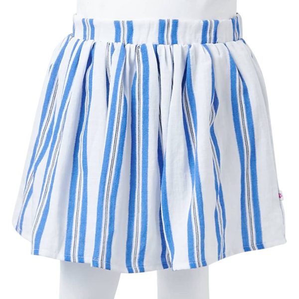 Saia de criança azul-cobalto e branco 104 - Image 8