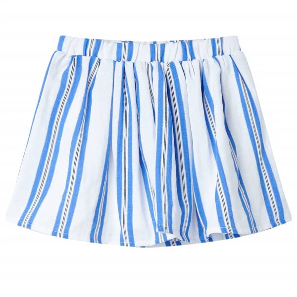Saia de criança azul-cobalto e branco 128