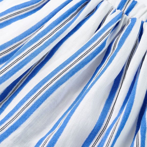 Saia de criança azul-cobalto e branco 128 - Image 4