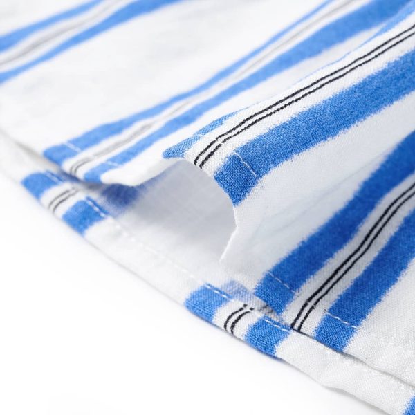 Saia de criança azul-cobalto e branco 128 - Image 6