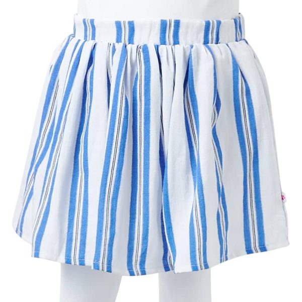 Saia de criança azul-cobalto e branco 128 - Image 8