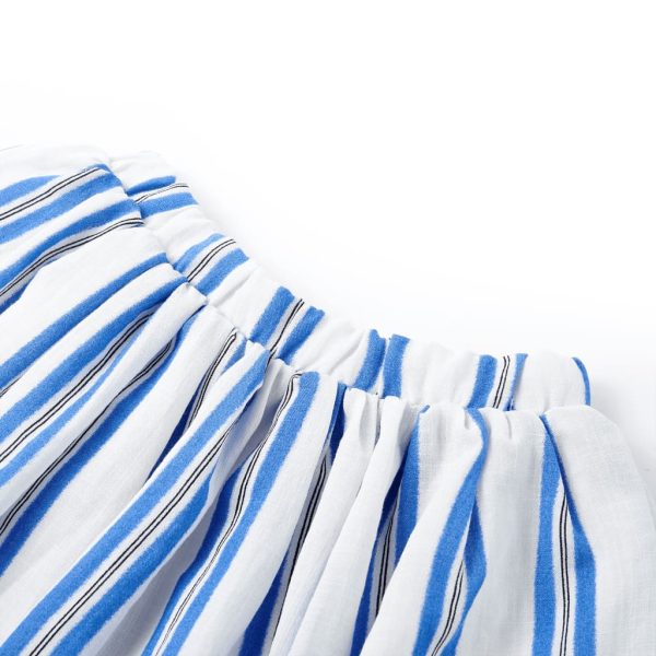 Saia de criança azul-cobalto e branco 140 - Image 3