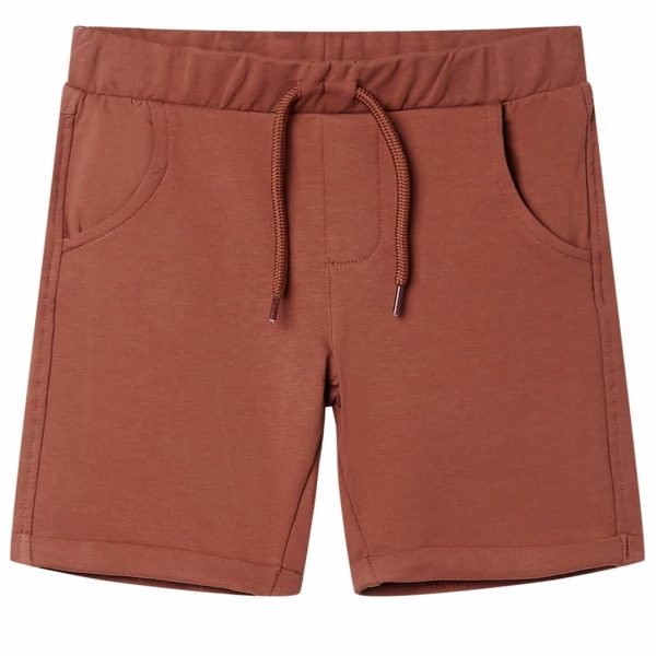 Calções de criança com cordão castanho 104