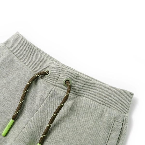 Calções de criança com cordão caqui-claro mesclado 128 - Image 3